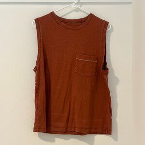 Dark Orange Everlane Muscle Tank Top - L